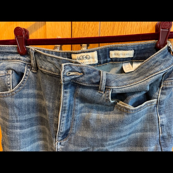 LOGO by Lori Goldstein Girlfriend High Rise 5 Pocket Ankle Jeans, Size 8 - Picture 2 of 7